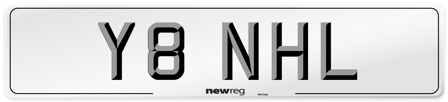 Y8 NHL Number Plate from New Reg